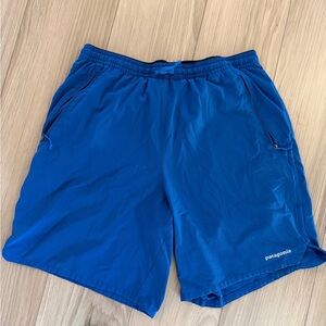 Patagonia Nine Trails Blue Performance Shorts Medium 7.5”